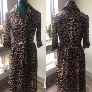 Leopard Print Pin Up Dress M